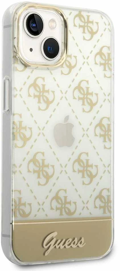 Dėklas GUESS GUHCP14MHG4MHG IPHONE 14 PLUS / 15 PLUS 6.7 "GOLD / GOLD HARDCASE 4G PATTERN SCRIPT