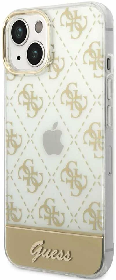 Dėklas GUESS GUHCP14MHG4MHG IPHONE 14 PLUS / 15 PLUS 6.7 "GOLD / GOLD HARDCASE 4G PATTERN SCRIPT