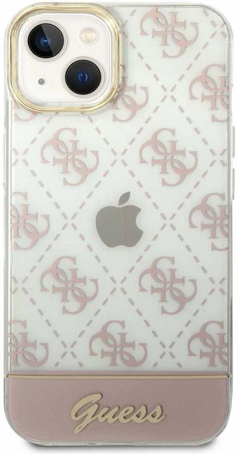 Dėklas GUESS GUHCP14MHG4MHP IPHONE 14 PLUS / 15 PLUS 6.7 "Rožinis / Rožinis HARDCASE 4G PATTERN SCRIPT
