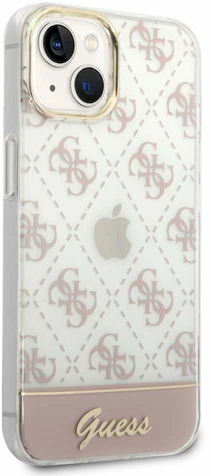 Dėklas GUESS GUHCP14MHG4MHP IPHONE 14 PLUS / 15 PLUS 6.7 "Rožinis / Rožinis HARDCASE 4G PATTERN SCRIPT