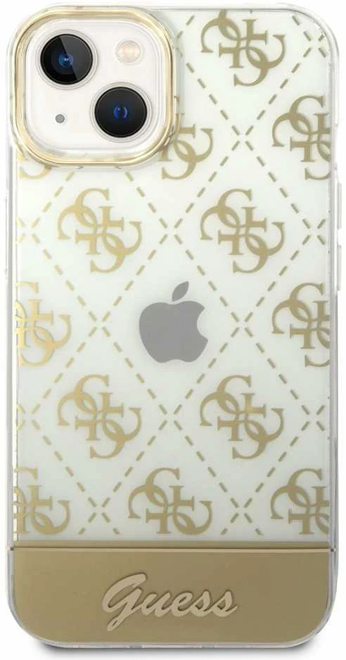 Dėklas GUESS GUHCP14MHG4MHG IPHONE 14 PLUS / 15 PLUS 6.7 "GOLD / GOLD HARDCASE 4G PATTERN SCRIPT