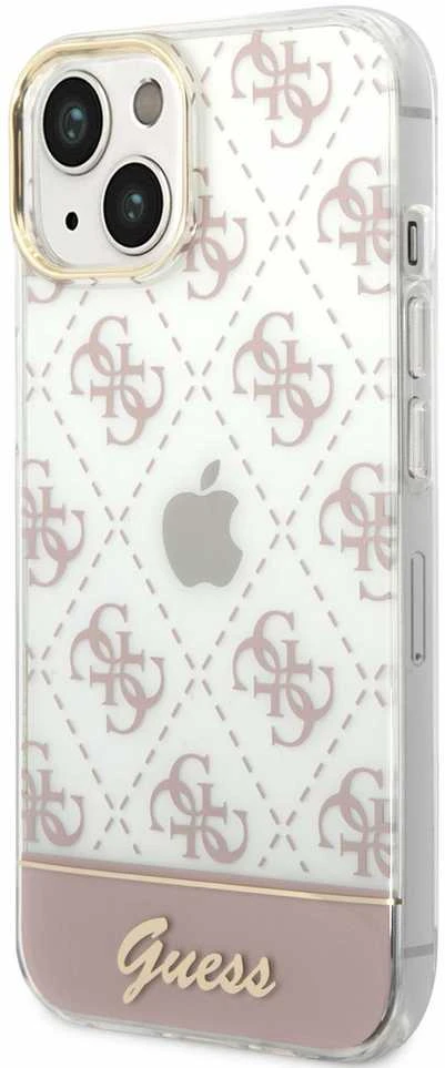 Dėklas GUESS GUHCP14MHG4MHP IPHONE 14 PLUS / 15 PLUS 6.7 "Rožinis / Rožinis HARDCASE 4G PATTERN SCRIPT