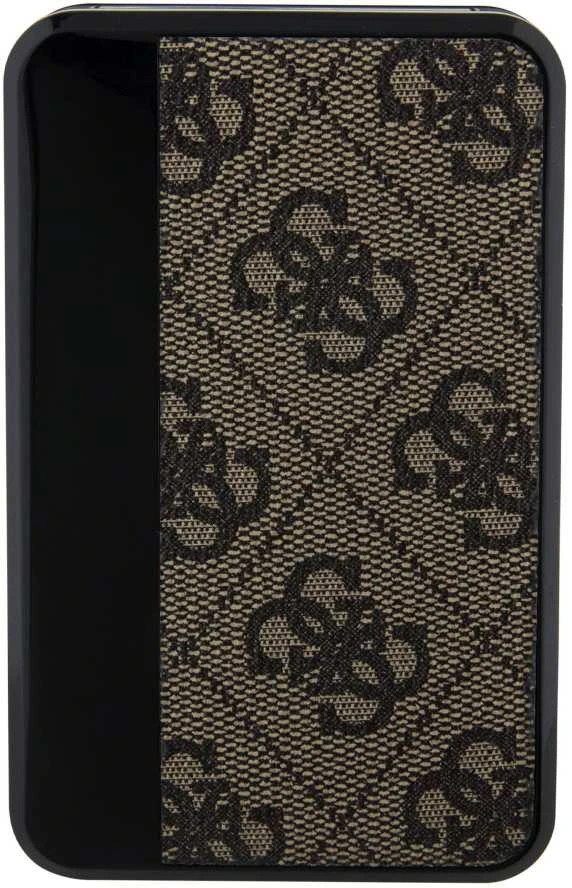 „Guess“ nešiojamoji baterija 18W GUPB10DP4GEGW 10000mAh rudos spalvos 4G odinis metalinis logotipas