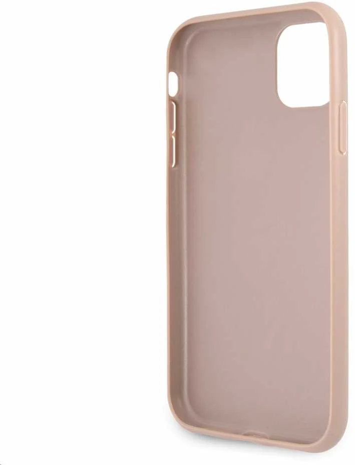 Apple iPhone 11 6.1 „Guess dėklas 4G Big Metal Logo GUHCN614GMGPI rožinės spalvos