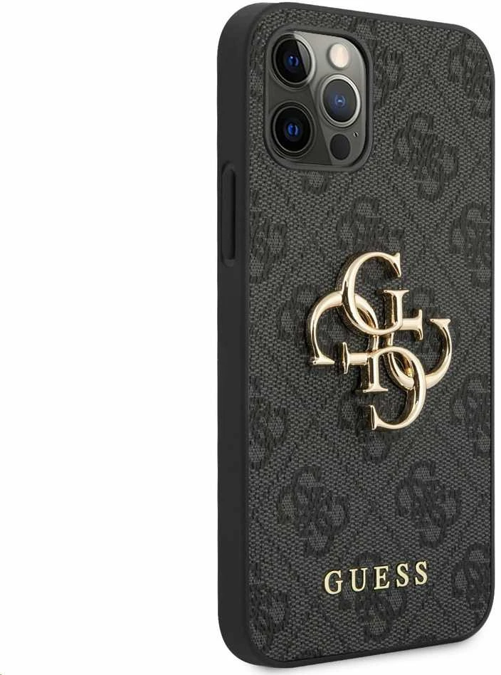 Guess GUHCP12L4GMGGR Apple iPhone 12 Pro Max 6.7" dėklas telefonui pilkos spalvos 4G Big Metal Logo