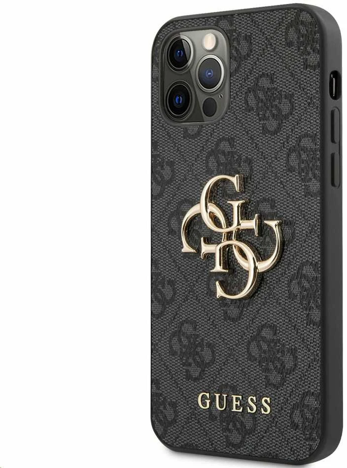 Guess GUHCP12L4GMGGR Apple iPhone 12 Pro Max 6.7" dėklas telefonui pilkos spalvos 4G Big Metal Logo