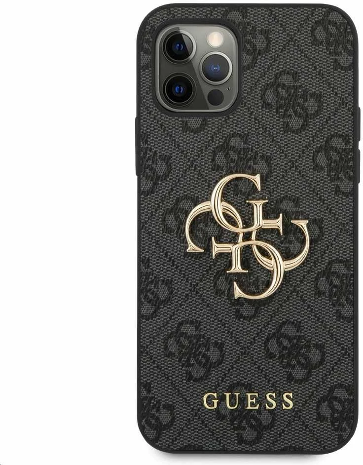 Guess GUHCP12L4GMGGR Apple iPhone 12 Pro Max 6.7" dėklas telefonui pilkos spalvos 4G Big Metal Logo