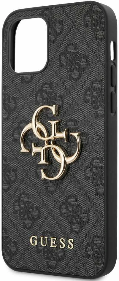Guess GUHCP12L4GMGGR Apple iPhone 12 Pro Max 6.7" dėklas telefonui pilkos spalvos 4G Big Metal Logo