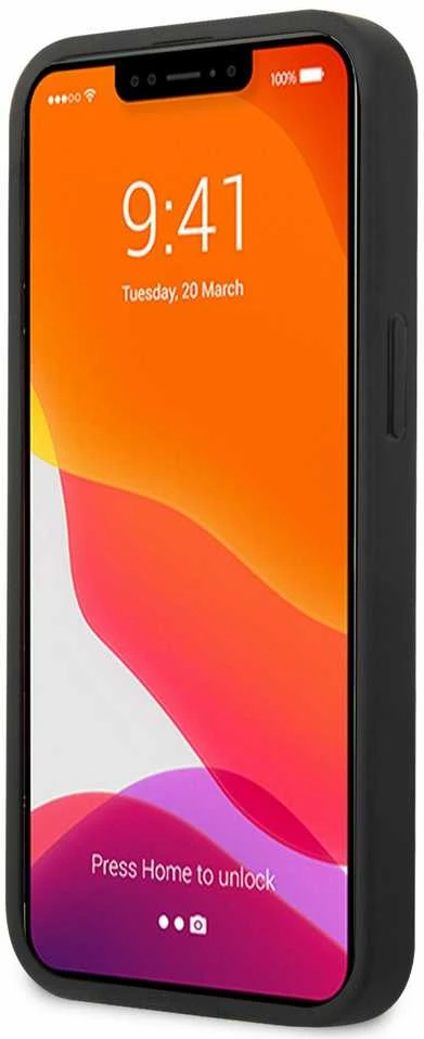 Dėklas Guess PU 4G Metal Logo Case skirtas iPhone 13, pilkas