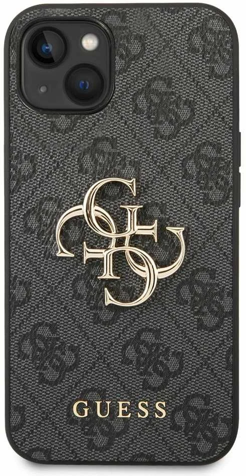 GUESS dėklas skirtas Apple iPhone 13 / 14 / 15 GUHCP14S4GMGGR (4G Big Metal Logo) pilkos spalvos