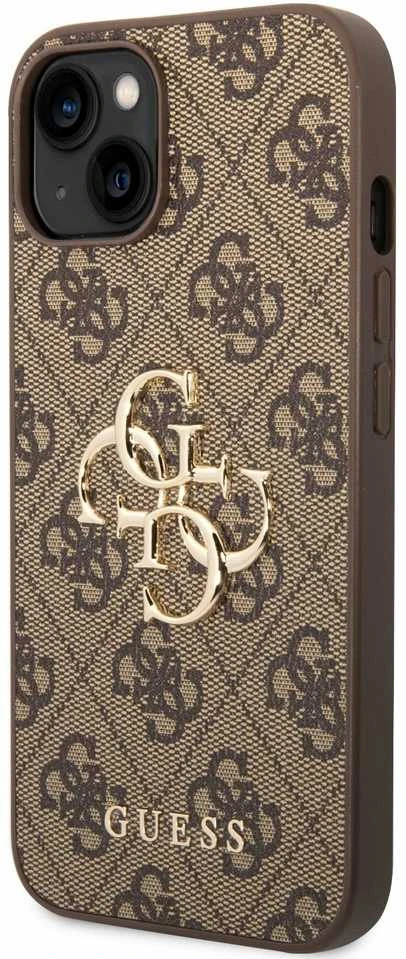 Dėklas GUESS GUHCP14S4S4GBBB IPHONE 14/15/13 6.1 "BRONZE / BROWN HARDCASE 4G BIG METAL LOGO