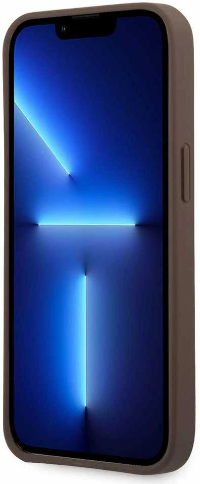 Dėklas GUESS GUHCP14X4X4GBBB IPHONE 14 PRO MAX 6.7 "BRONZE/BROWN HARDCASE 4G BIG METAL LOGO