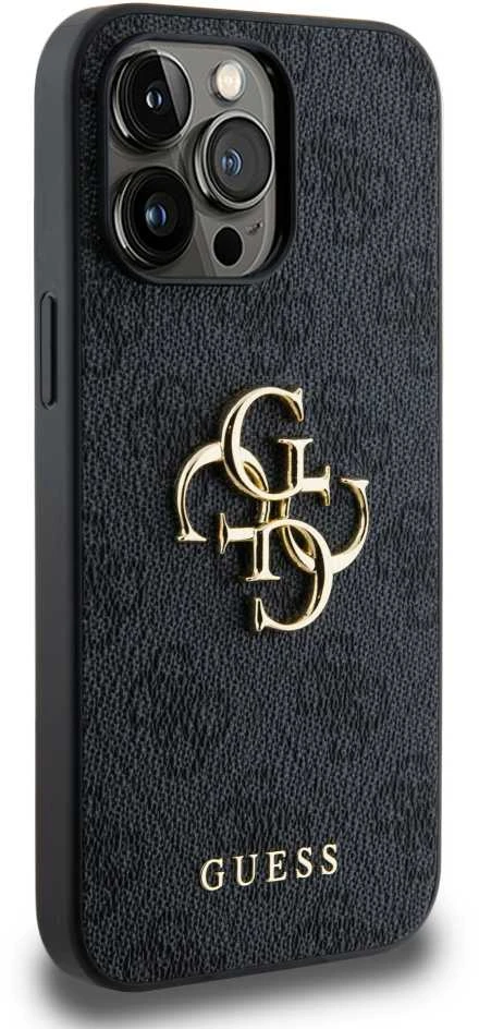 Apple iPhone 14 Pro Max Guess dėklas 4G Big Metal Logo pilkos spalvos