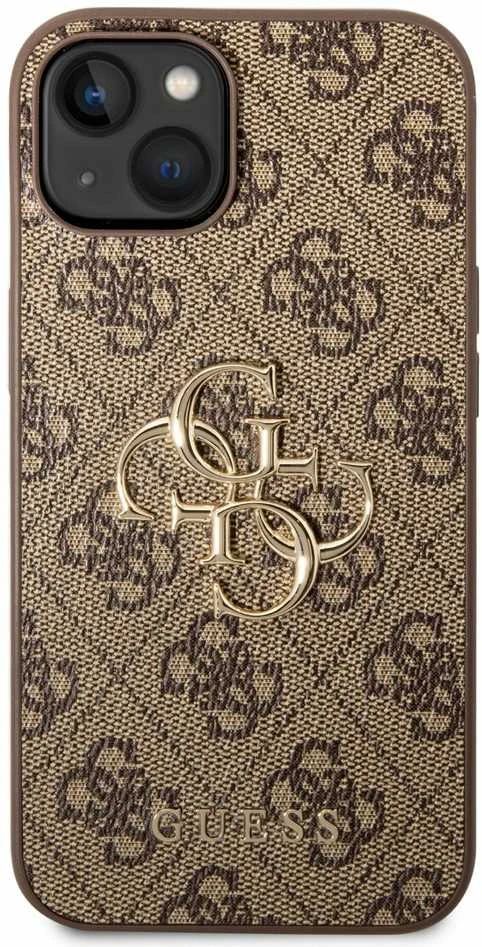 Dėklas GUESS GUHCP14S4S4GBBB IPHONE 14/15/13 6.1 "BRONZE / BROWN HARDCASE 4G BIG METAL LOGO