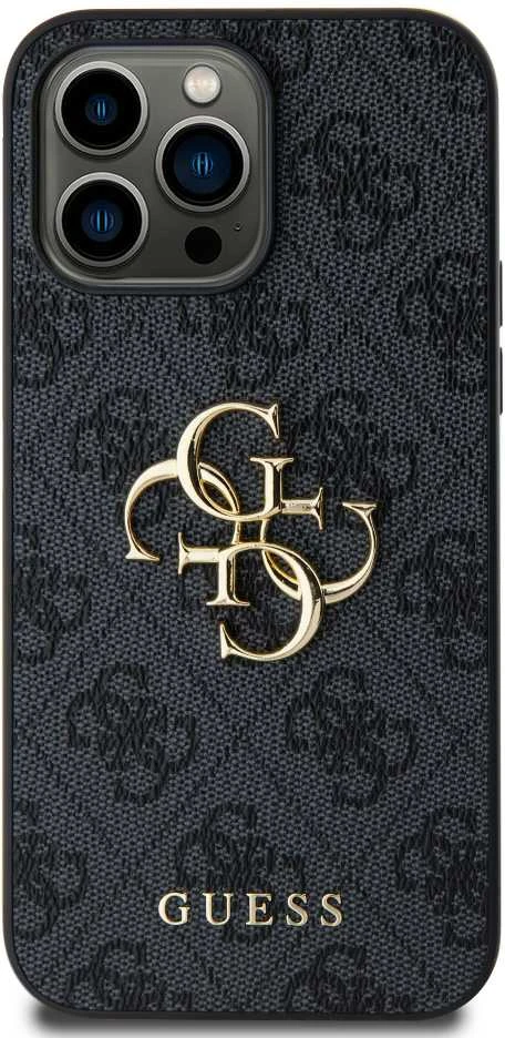 Apple iPhone 14 Pro Max Guess dėklas 4G Big Metal Logo pilkos spalvos