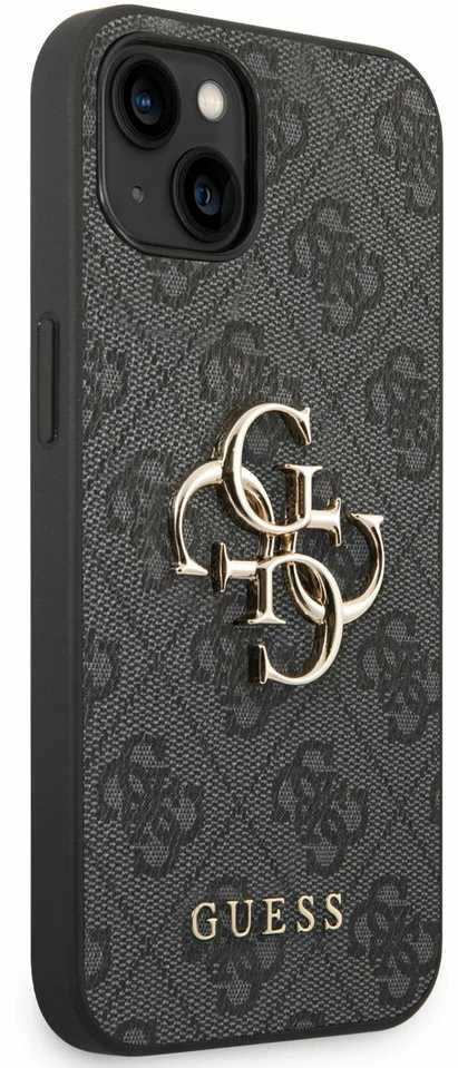 GUESS dėklas skirtas Apple iPhone 13 / 14 / 15 GUHCP14S4GMGGR (4G Big Metal Logo) pilkos spalvos