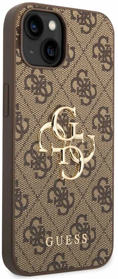 Dėklas GUESS GUHCP14S4S4GBBB IPHONE 14/15/13 6.1 "BRONZE / BROWN HARDCASE 4G BIG METAL LOGO