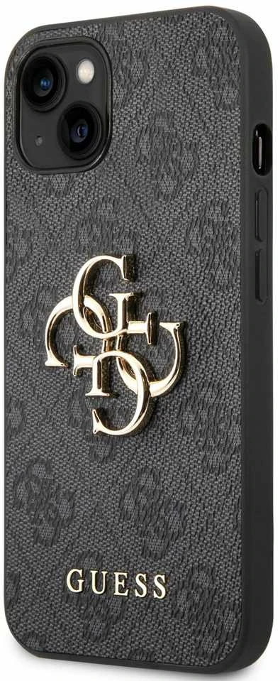 GUESS dėklas skirtas Apple iPhone 13 / 14 / 15 GUHCP14S4GMGGR (4G Big Metal Logo) pilkos spalvos
