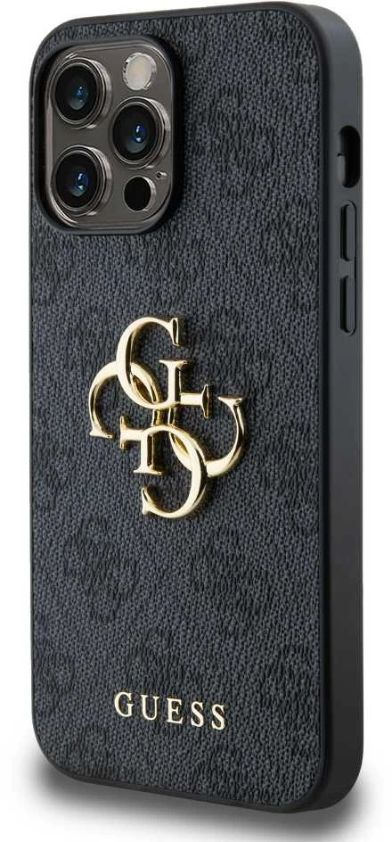 Apple iPhone 14 Pro Max Guess dėklas 4G Big Metal Logo pilkos spalvos