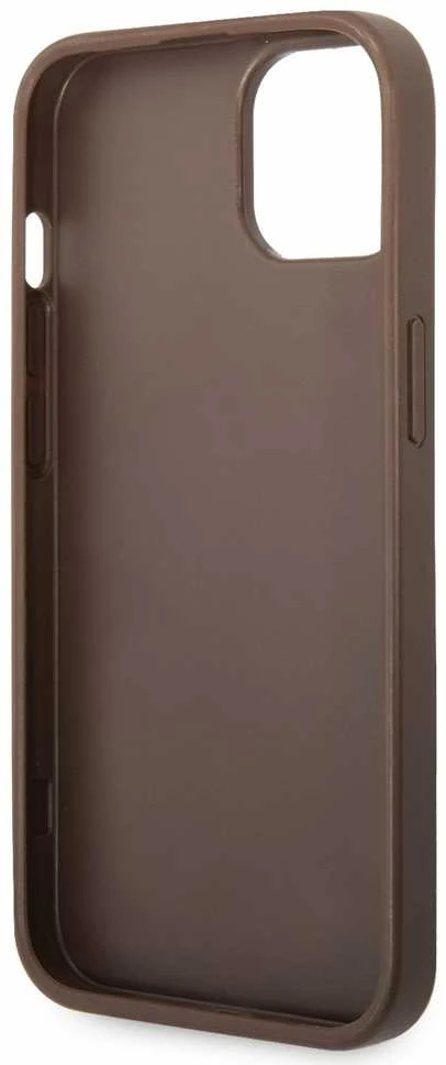 Dėklas GUESS GUHCP14S4S4GBBB IPHONE 14/15/13 6.1 "BRONZE / BROWN HARDCASE 4G BIG METAL LOGO