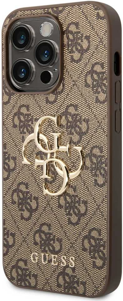 Dėklas GUESS GUHCP15L4L4GBBB IPHONE 15 PRO 6.1 "BRONZE/BROWN HARDCASE 4G BIG METAL LOGO