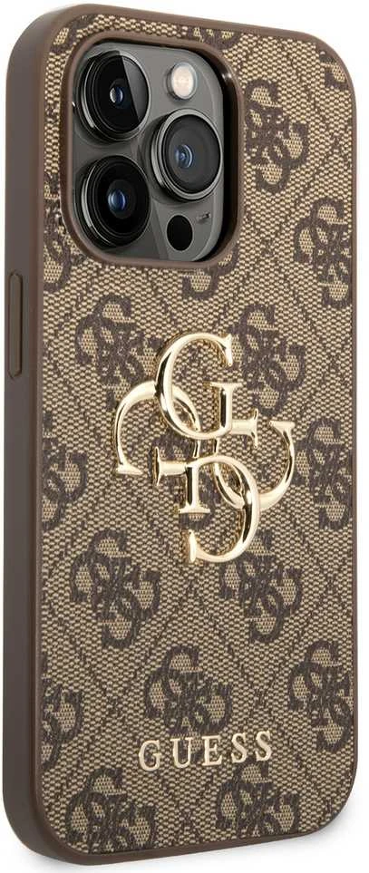 Dėklas GUESS GUHCP15L4L4GBBB IPHONE 15 PRO 6.1 "BRONZE/BROWN HARDCASE 4G BIG METAL LOGO