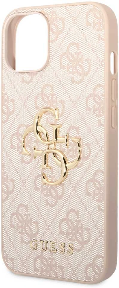 Dėklas GUESS GUHCP15S4GPIPI IPHONE 15/14/13 6.1 "Rožinis / Rožinis HARDCASE 4G BIG METAL LOGO