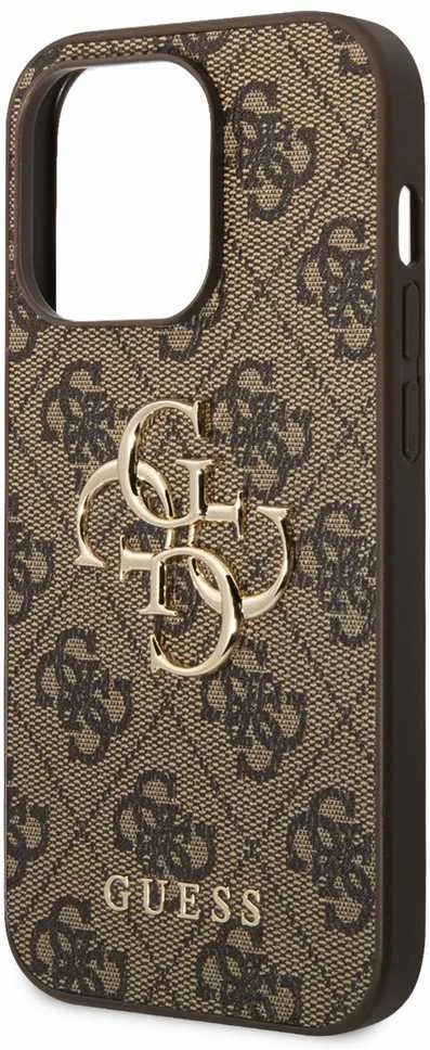 Dėklas GUESS GUHCP15X4GBBB IPHONE 15 PRO MAX 6.7 "BRONZE/BROWN HARDCASE 4G BIG METAL LOGO