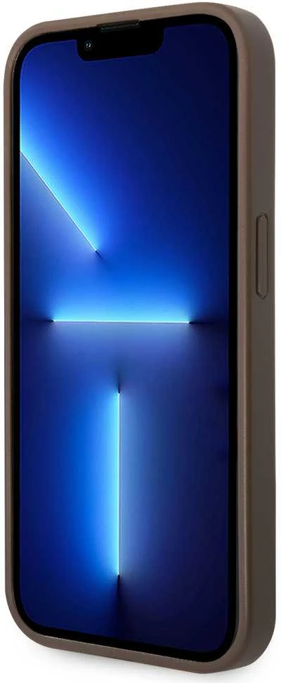 Dėklas GUESS GUHCP15L4L4GBBB IPHONE 15 PRO 6.1 "BRONZE/BROWN HARDCASE 4G BIG METAL LOGO