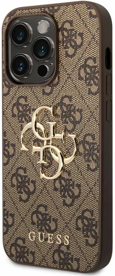 Dėklas GUESS GUHCP15X4GBBB IPHONE 15 PRO MAX 6.7 "BRONZE/BROWN HARDCASE 4G BIG METAL LOGO