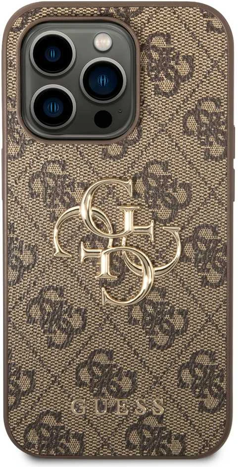 Dėklas GUESS GUHCP15L4L4GBBB IPHONE 15 PRO 6.1 "BRONZE/BROWN HARDCASE 4G BIG METAL LOGO