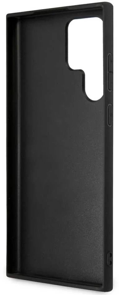 Guess PU 4G Metal Logo dėklas skirtas Samsung Galaxy S24 Ultra pilkos spalvos