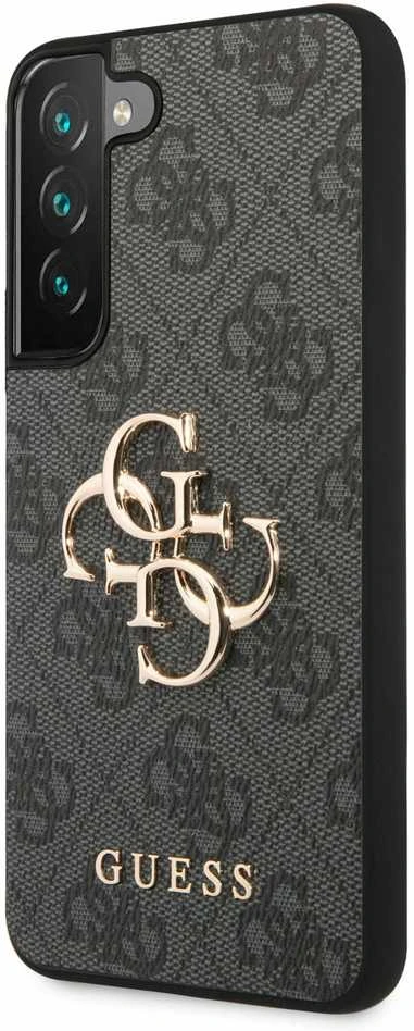 Samsung Galaxy S23 Guess dėklas 4G Big Metal Logo (GUHCS23S4GMGGR) pilkos spalvos