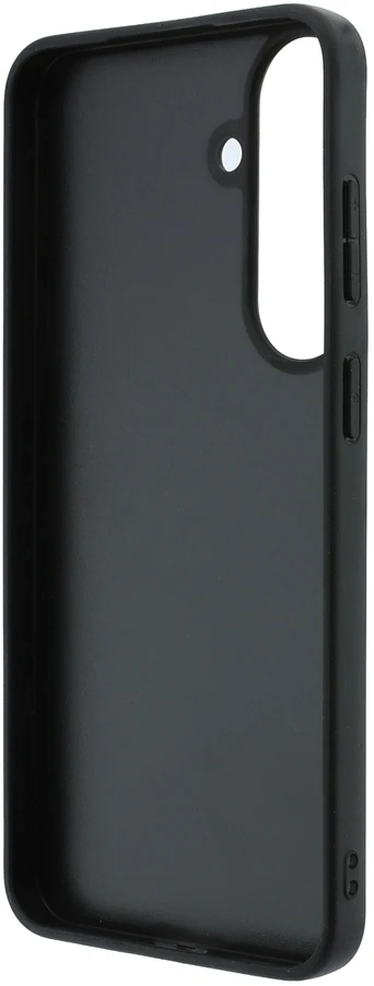 Guess PU 4G Metal Logo dėklas Samsung Galaxy S26 FE telefonui, juodas