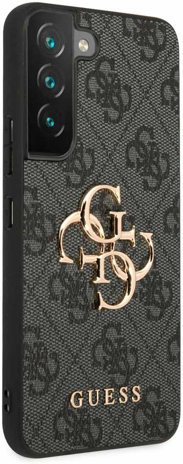 Samsung Galaxy S23 Guess dėklas 4G Big Metal Logo (GUHCS23S4GMGGR) pilkos spalvos