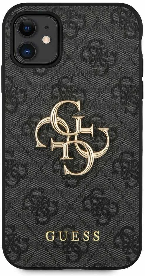 Dėklas Apple iPhone 11 Guess Big Metal Logo GUHCN614GMGGR juodos spalvos