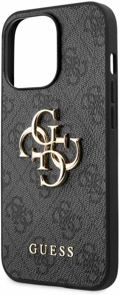Apple iPhone 13 Pro Max 6,7″ Guess dėklas 4G Big Metal Logo GUHCP13X4GMGGR pilkas