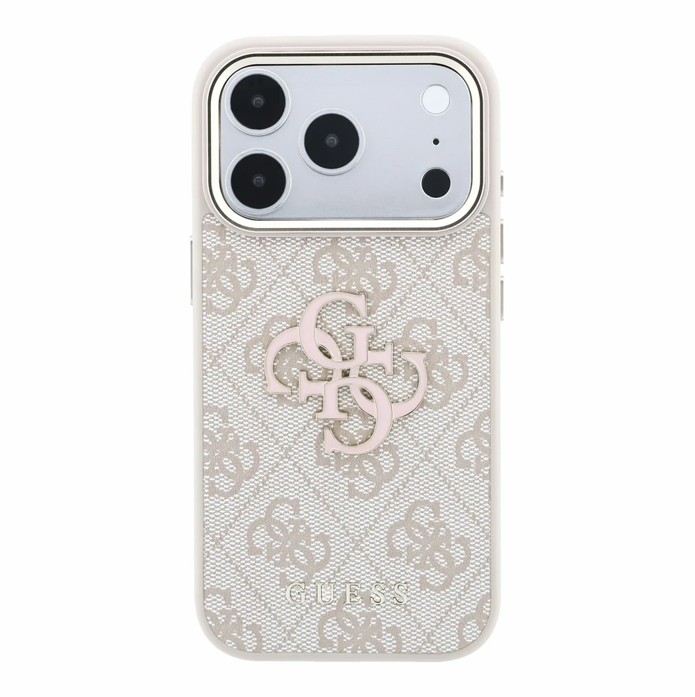 Dėklas Guess 4G & Big Resin Logo, skirtas iPhone 18 Pro Max / 17 Pro Max, rožinė