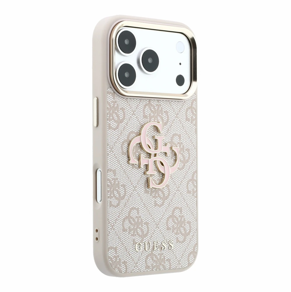 Dėklas Guess 4G & Big Resin Logo, skirtas iPhone 18 Pro Max / 17 Pro Max, rožinė