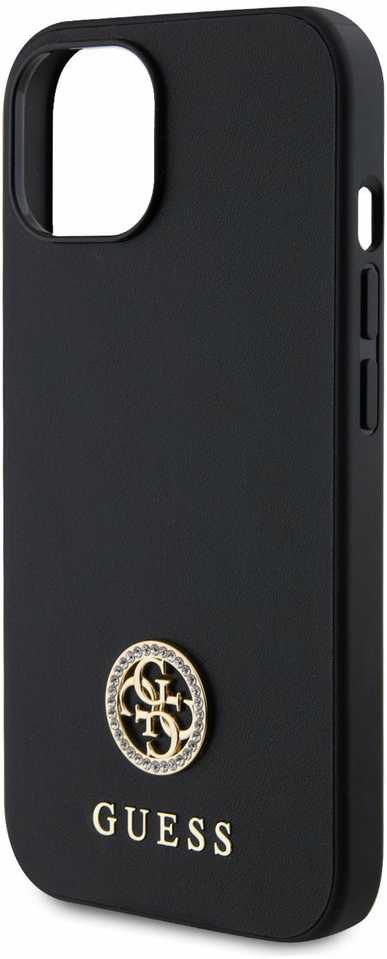 Dėklas GUESS GUHCP15SPS4DGPK IPHONE 15/14/13 6.1 "Juodas / Juodas HARDCASE STRASS METAL LOGO