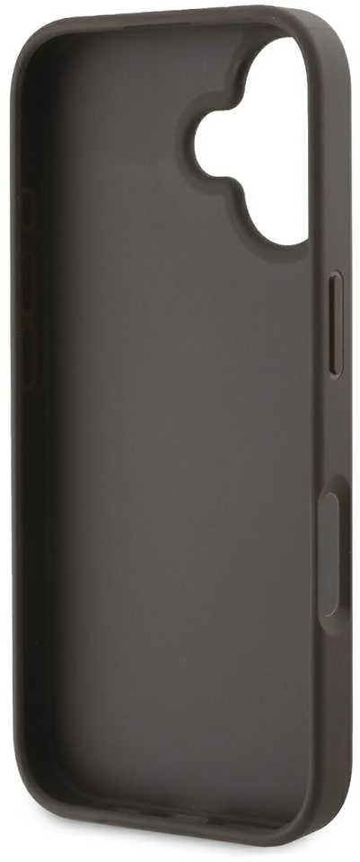 Guess PU 4G Stripe Apple iPhone 16 dėklas telefonui rudos spalvos