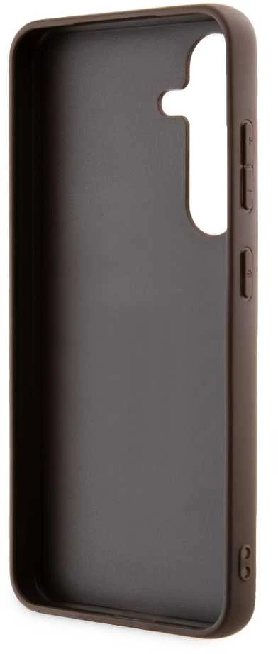 Samsung Galaxy S24 Plus Guess dėklas 4G Stripe Collection (GUHCS24MG4GLBR) rudos spalvos