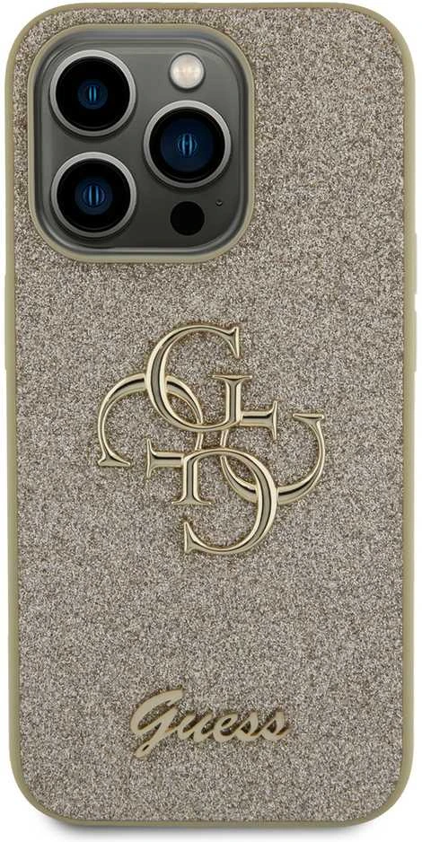 Dėklas GUESS GUHCP15LHG4SGD IPHONE 15 PRO 6.1 "GOLD/GOLD HARDCASE GLITTER SCRIPT BIG 4G