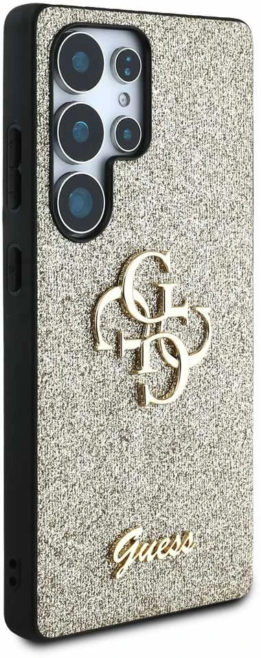 GUESS dėklas skirtas Samsung Galaxy S25 Ultra GUHCS25LHG4SGD (Fixed Glitter Big 4G) aukso spalvos