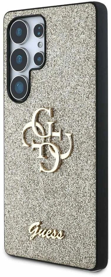 GUESS dėklas skirtas Samsung Galaxy S25 Ultra GUHCS25LHG4SGD (Fixed Glitter Big 4G) aukso spalvos