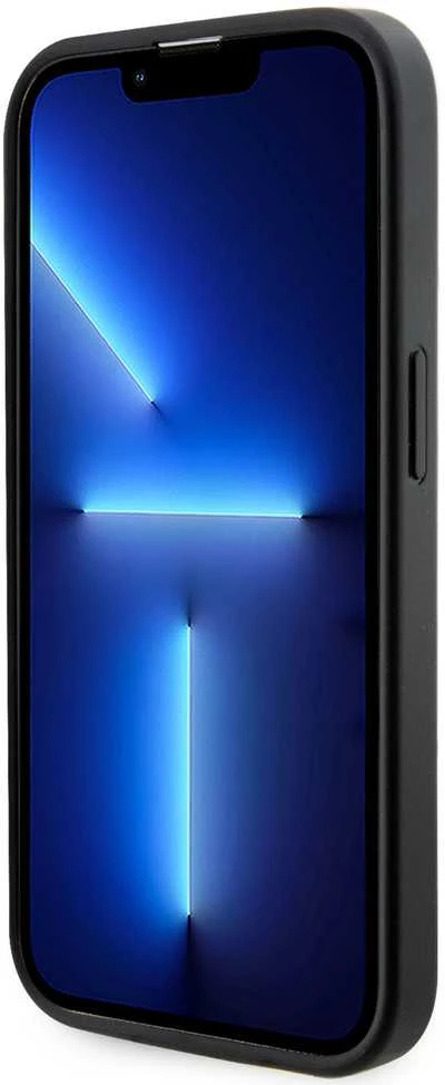 Guess GUHMP15XHGCFSEK Apple iPhone 15 Pro Max 6.7″ juodos spalvos kietas dėklas GCube Stripes MagSafe