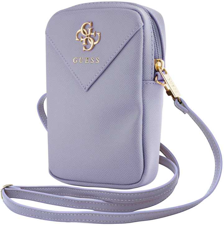 Guess Handbag GUWBZPGSTEGU violetinė Zip Triangle 4G