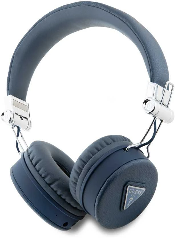 Guess Bluetooth ausinės mėlynas odos imitacijos korpusas