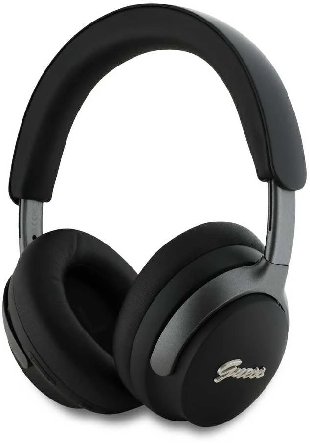 Guess ausinės su lankeliu ant galvos Bluetooth ANC GUBHC22PSFCSMK juodos spalvos Metal Script Logo