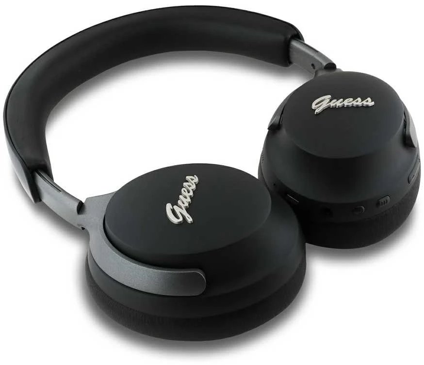 Guess ausinės su lankeliu ant galvos Bluetooth ANC GUBHC22PSFCSMK juodos spalvos Metal Script Logo